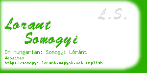 lorant somogyi business card